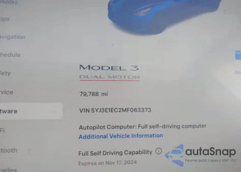 2021 Tesla Model 3 Performance Dual Motor All-Wheel Drive z USA, uszkodzony, nr VIN 5YJ3E1EC2MF063373